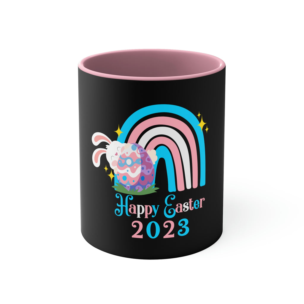 Transgender Flag Accent Coffee Mug Easter Festival - Happy Easter 2023 SHAVA
