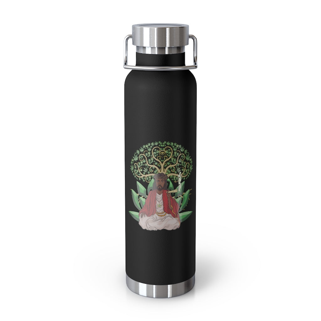 KCC Home & Livings-Bottles & Tumblers /Copper Vacuum Insulated Bottle, 22oz/  Black Jesus Printify