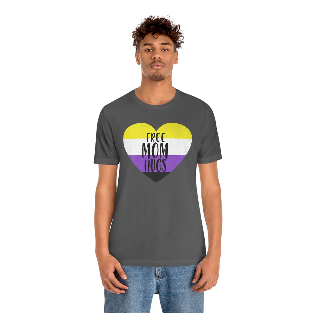 Nonbinary Pride Flag Mother's Day Unisex Short Sleeve Tee - Free Mom Hugs SHAVA CO