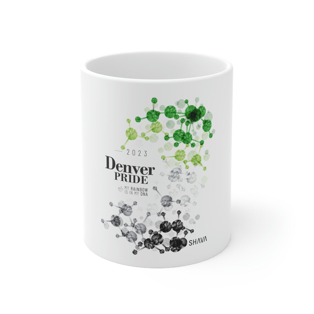 Aromantic Flag Ceramic Mug Denver Pride - Rainbow Is In My DNA SHAVA CO