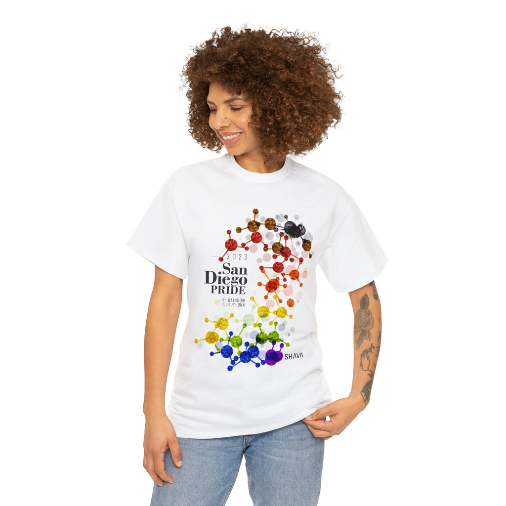 SHAVA CO Philadelphia Flag 2023 Pride, San Diego Unisex Heavy Cotton Tee - My Rainbow Is In My DNA Printify