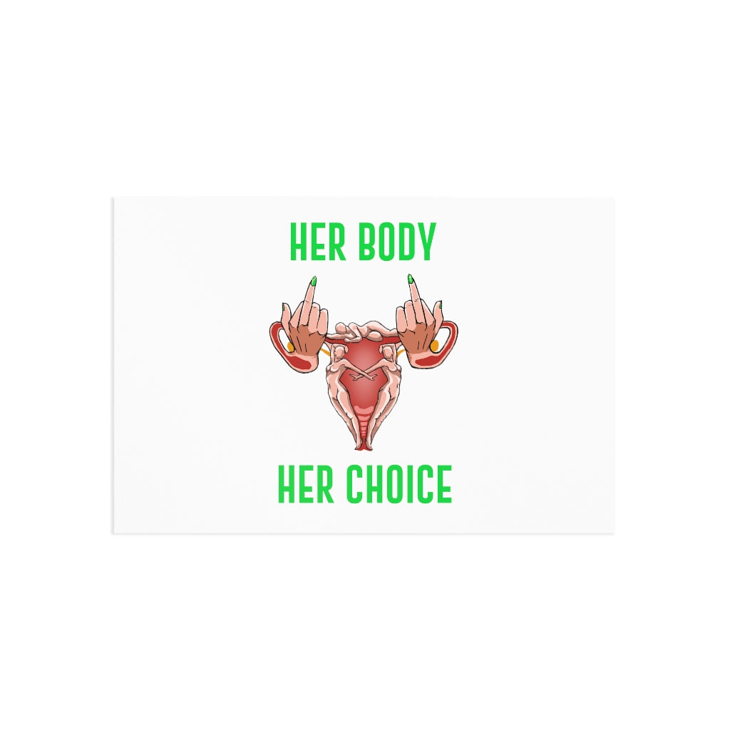 IAC  Home & Livings-Posters /  Fine Art Postcards / Her Body Her Choice Printify
