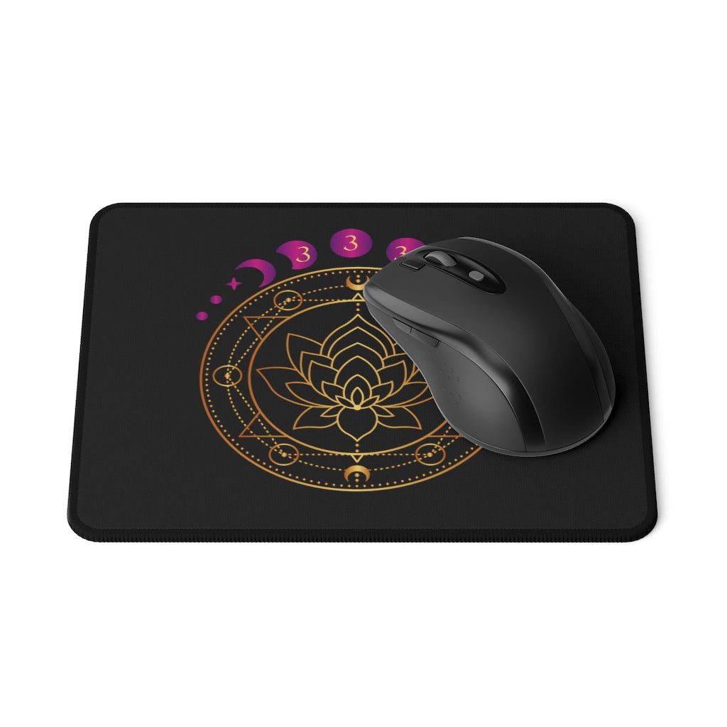 Yoga Spiritual Meditation Non Slip Mouse Pad - Support 333Angel Number Printify