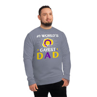 Thumbnail for Intersexual Pride Flag Sweatshirt Unisex Size - #1 World's Gayest Dad Printify