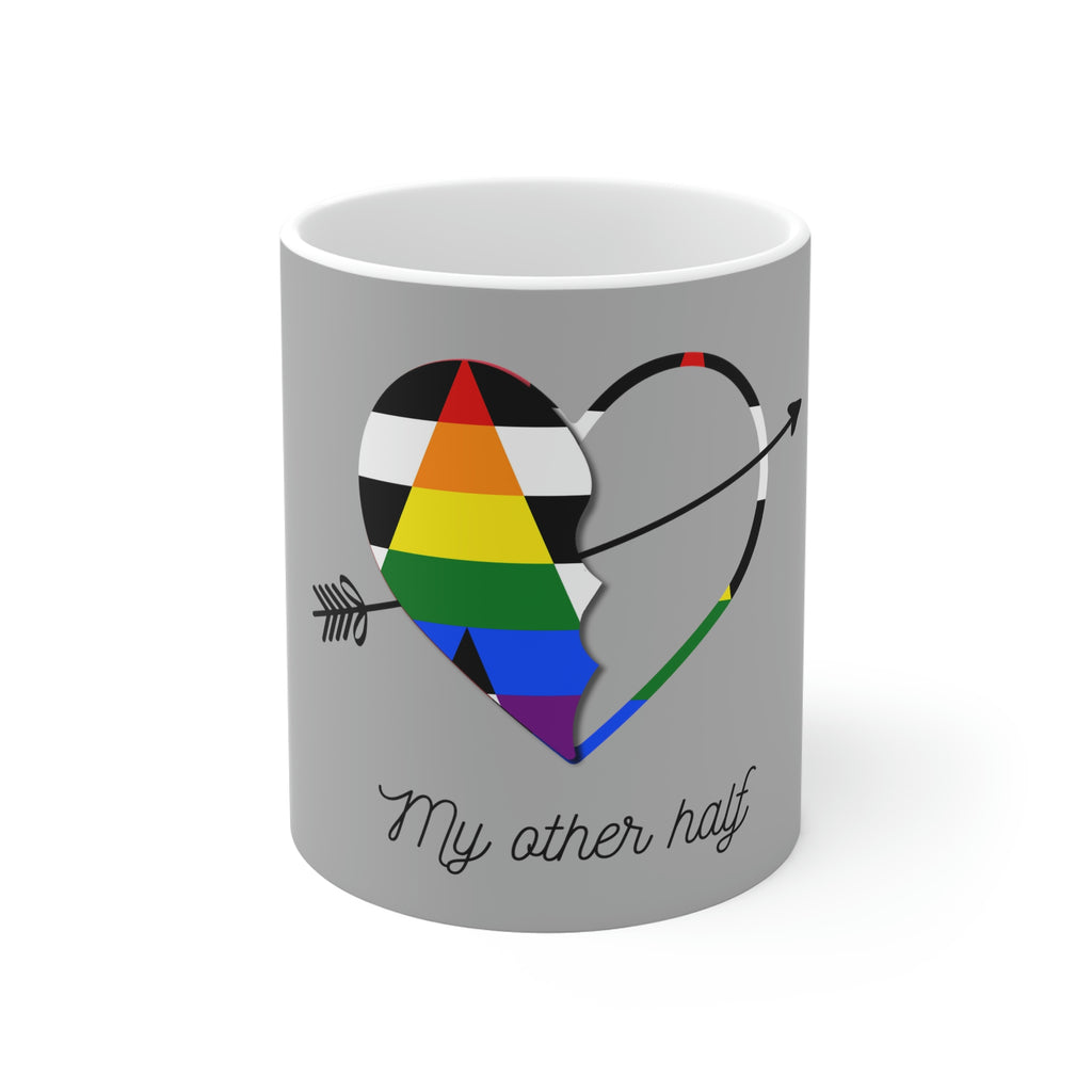 11oz Light Grey Mug - My Other Half Printify