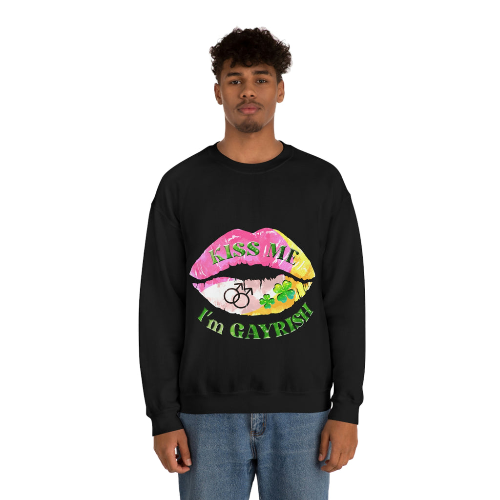 Twink Flag Heavy Blend Crewneck Sweatshirt St. Patricks Day Unisex Size - Kiss Me Printify