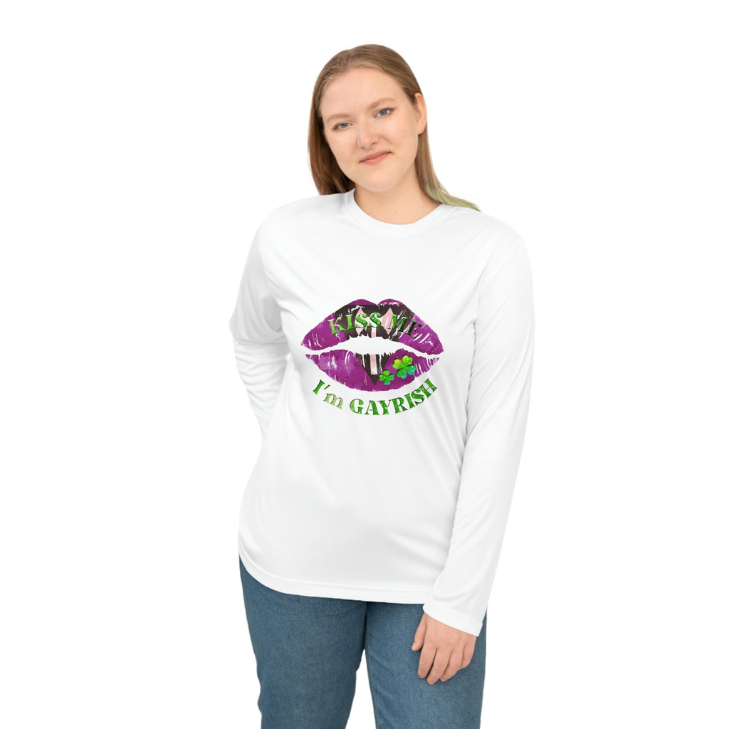 Labrys Lesbian Flag Unisex Performance Long Sleeve Shirt - Kiss Me Printify