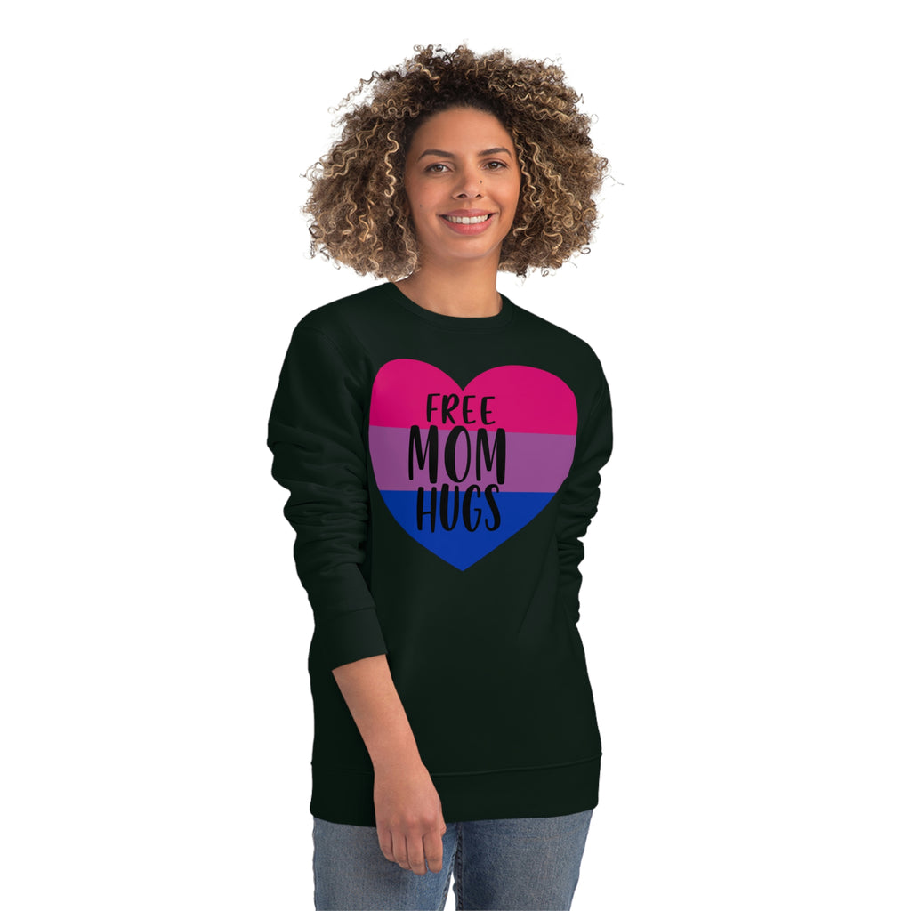 Bisexual Pride Flag Sweatshirt Unisex Size - Free Mom Hugs Printify