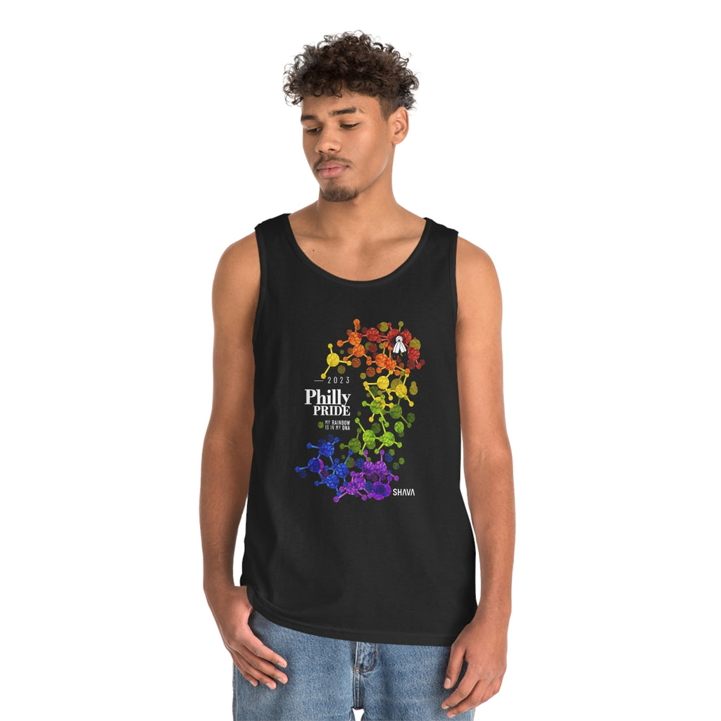 Two Spirit Flag Philly Pride Heavy Cotton Tank Top Unisex Size - My Rainbow Is In My DNA Printify