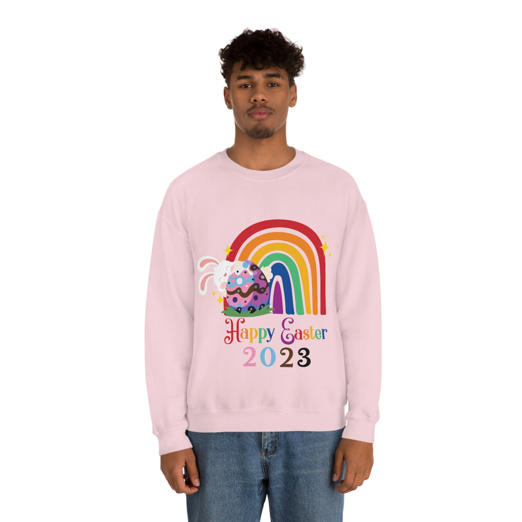 Progress Flag Heavy Blend Crewneck Sweatshirt Easter Festival Unisex Size - Happy Easter 2023 SHAVA
