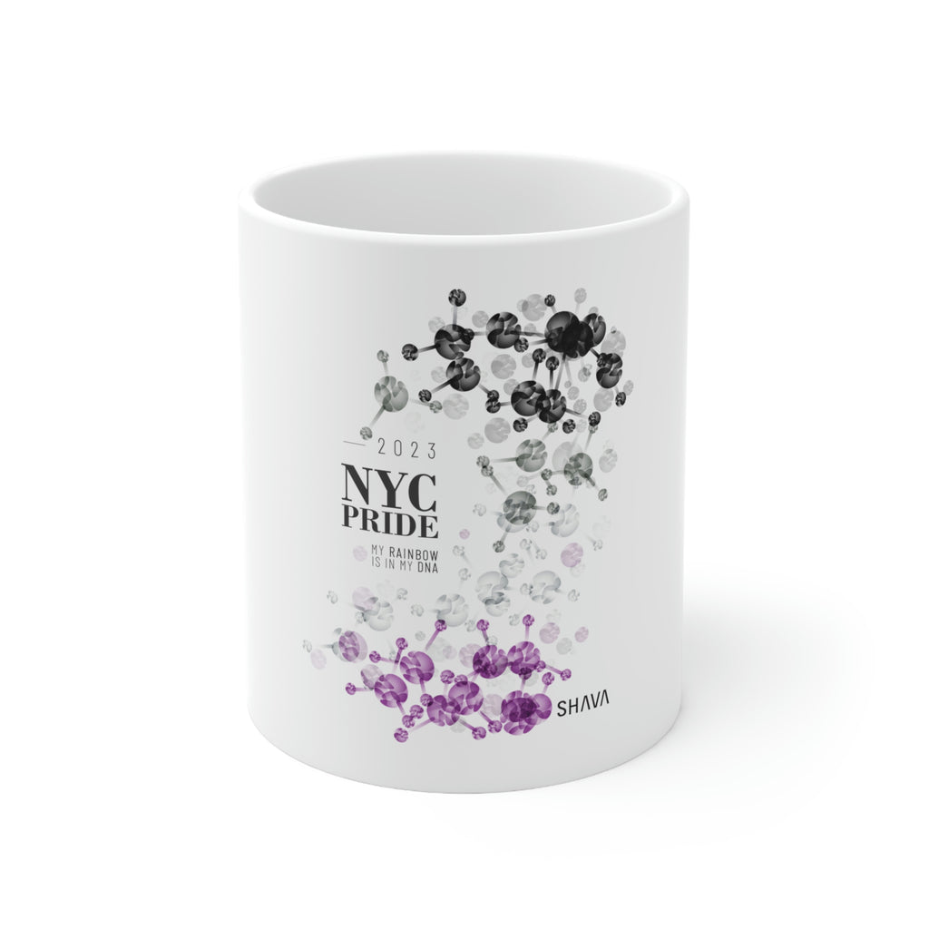 Asexual NYC Pride Ceramic Mug - My Rainbow Is In My DNA SHAVA CO