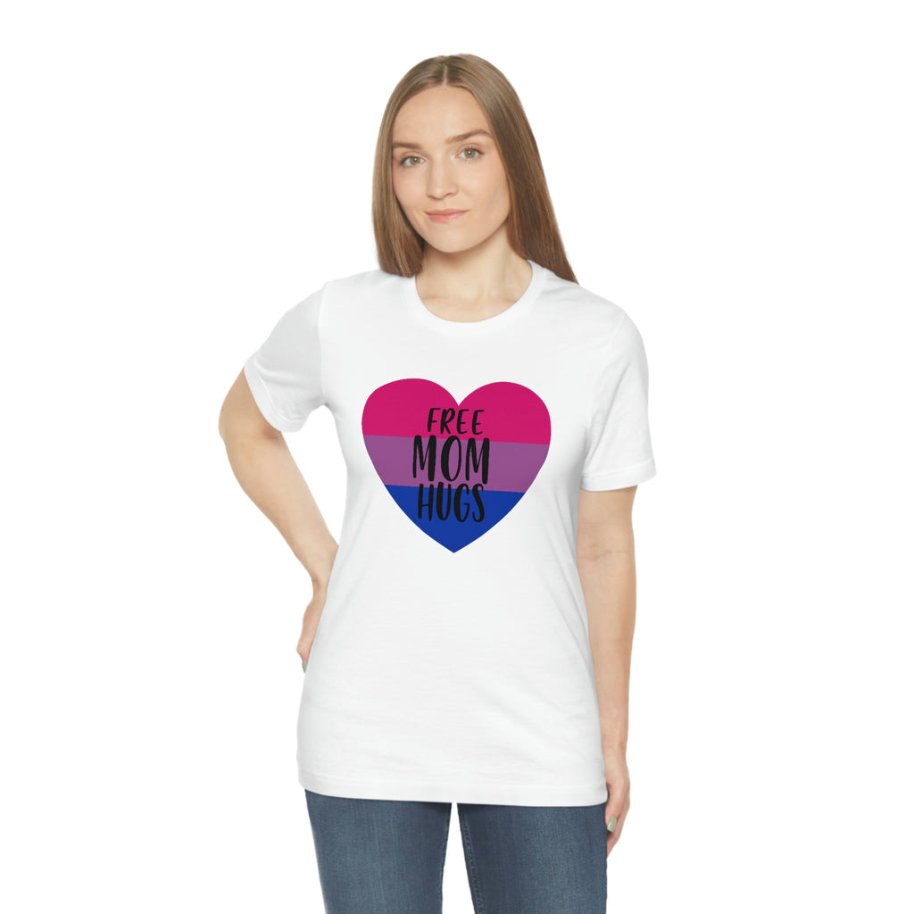 Bisexual Pride Flag Mother's Day Unisex Short Sleeve Tee - Free Mom Hugs SHAVA CO