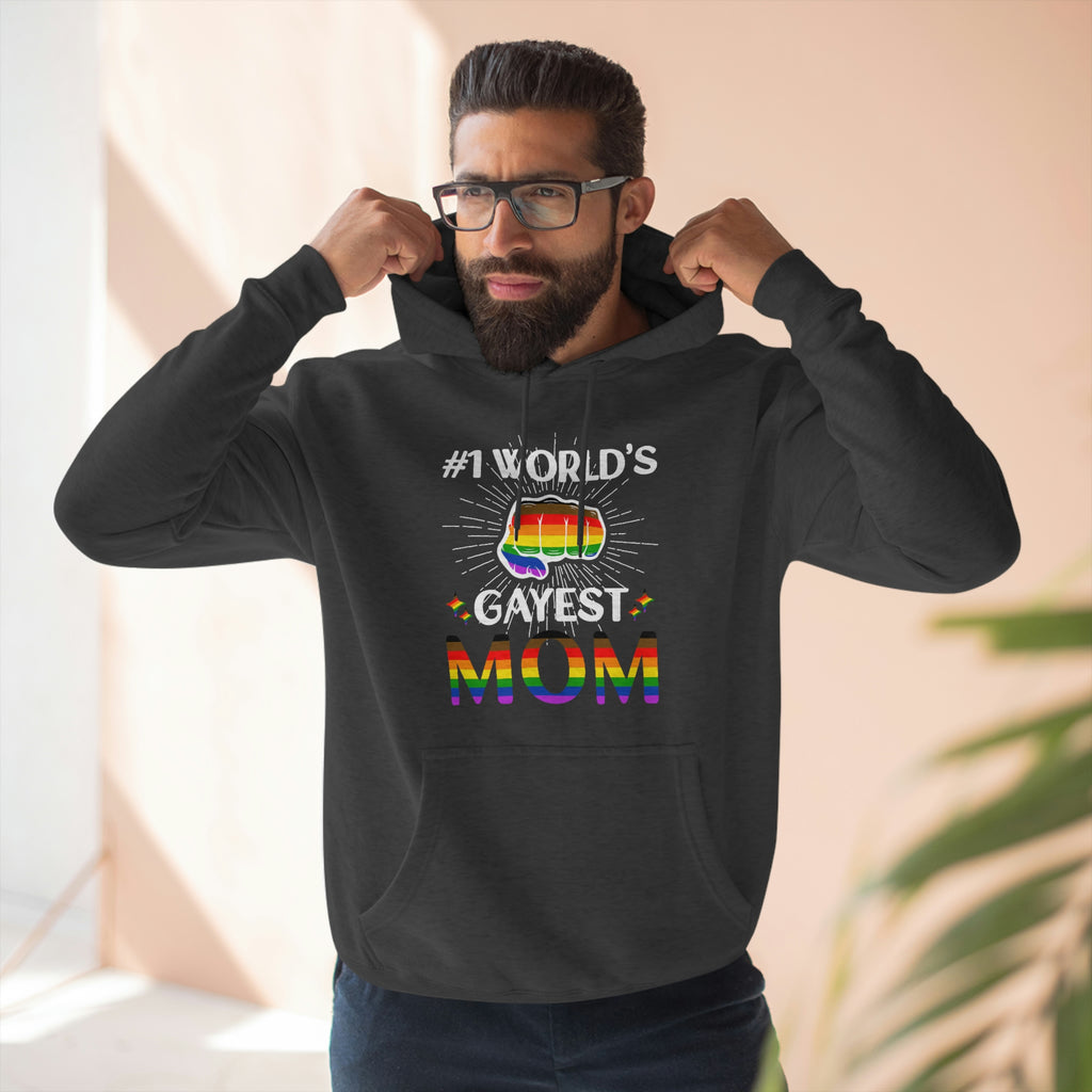Philadelphia Flag Mother's Day Unisex Premium Pullover Hoodie - #1 World's Gayest Mom Printify