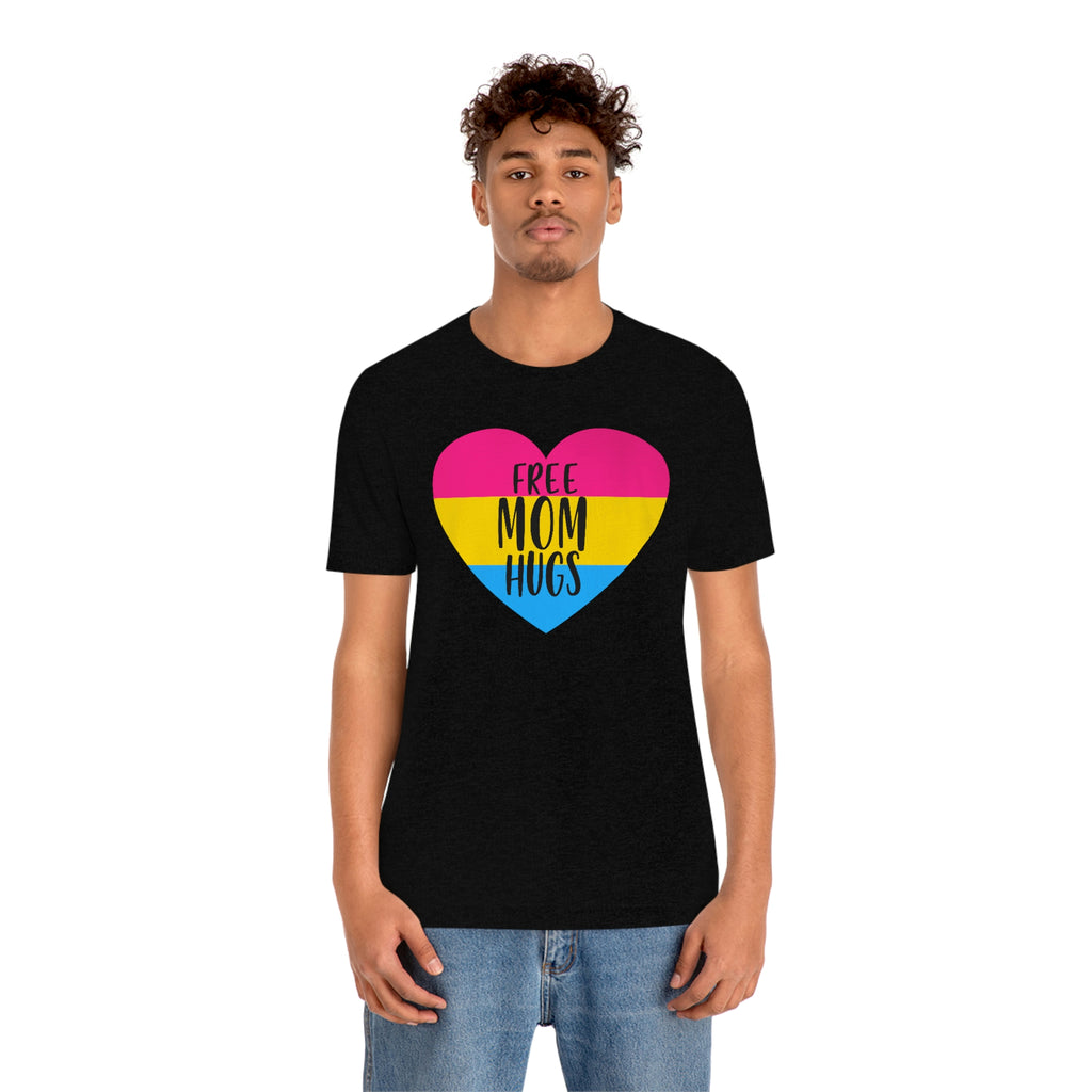 Pansexual Pride Flag Mother's Day Unisex Short Sleeve Tee - Free Mom Hugs SHAVA CO