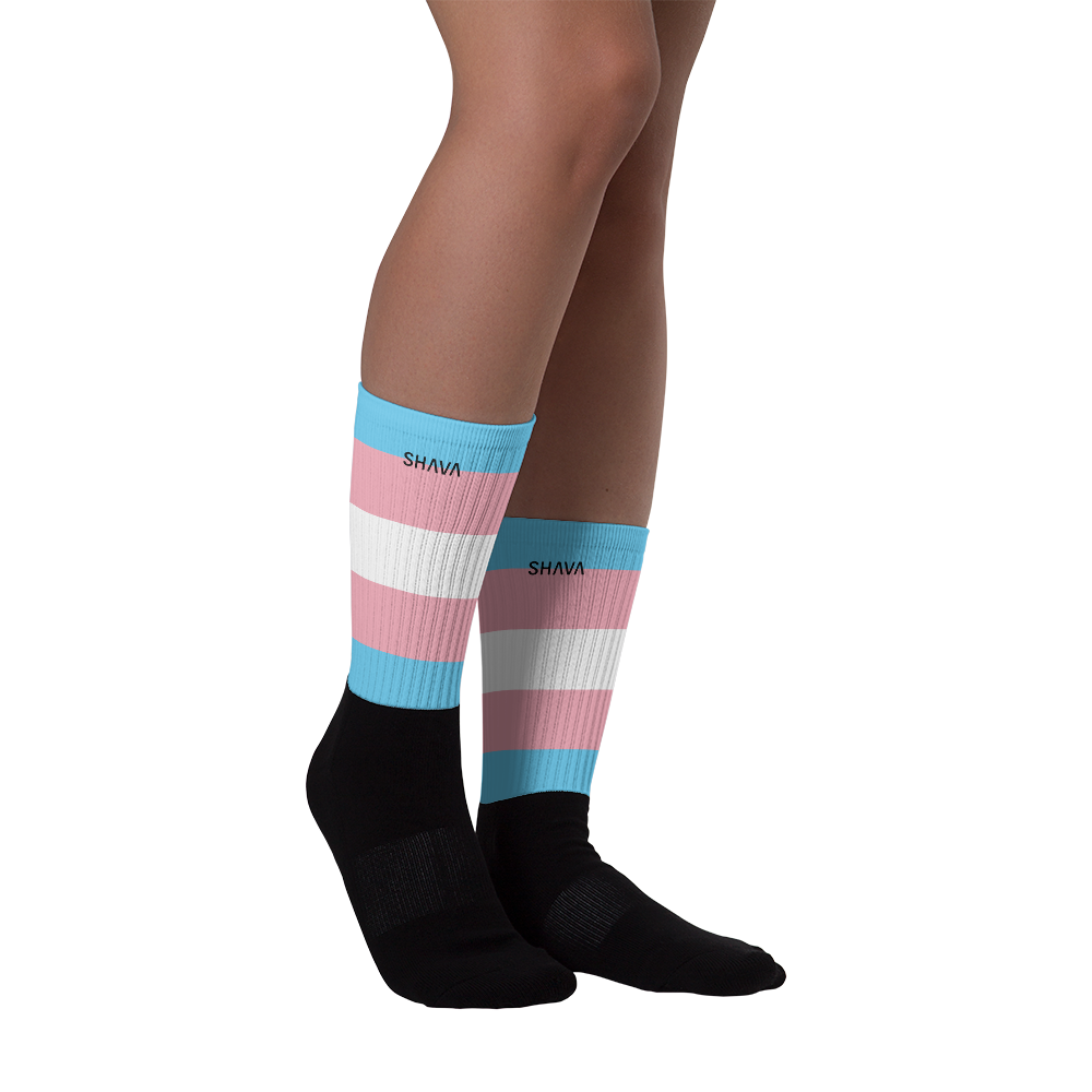 LGBTQ  Sublimation socks/ Celebrating Transgender Flag SHAVA