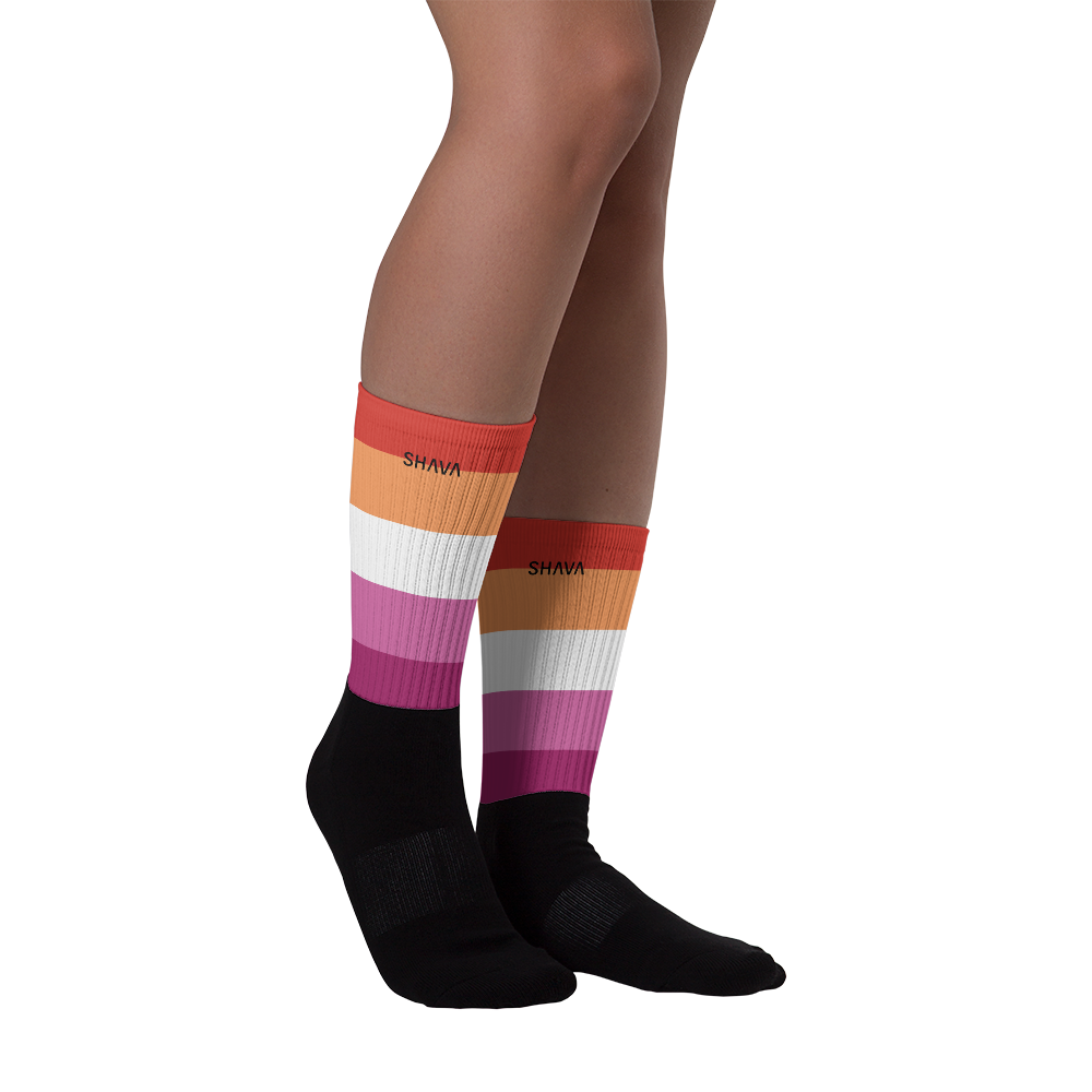 LGBTQ  Sublimation socks/ Celebrating Lesbian Flag SHAVA