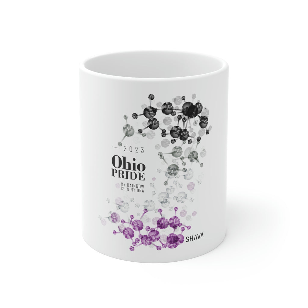 Asexual Ceramic Mug Ohio Pride - My Rainbow Is In My DNA SHAVA CO