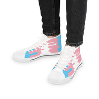 Thumbnail for Transgender Drip Rainbow Flag LGBTQ High Top Sneakers Unisex Size Printify