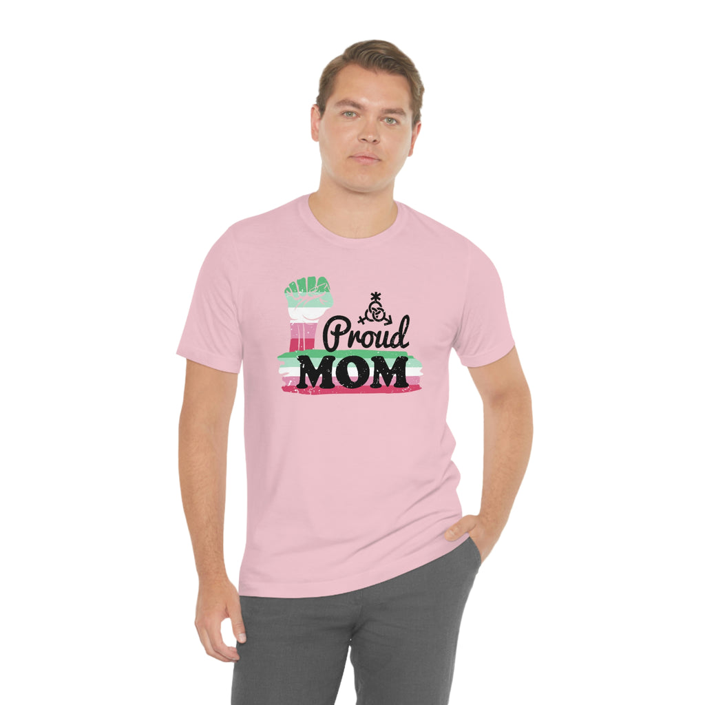 Abrosexual Pride Flag Mother's Day Unisex Short Sleeve Tee - Proud Mom SHAVA CO