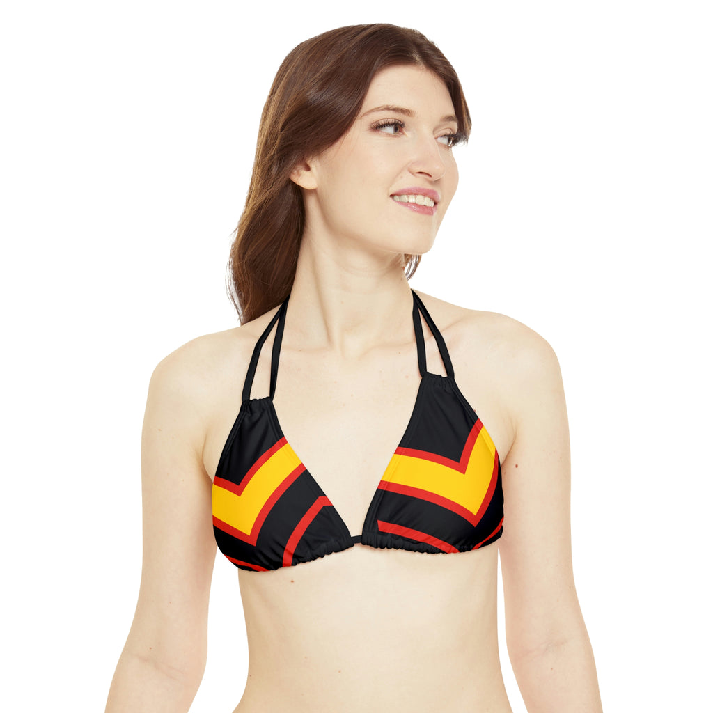 Rubber Pride Flag Strappy Triangle Bikini Top SHAVA CO