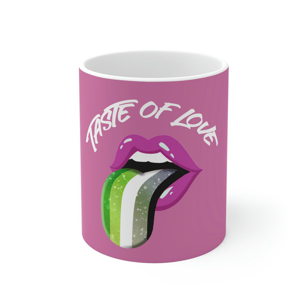 11oz Light Pink Mug - Taste Of Love Printify