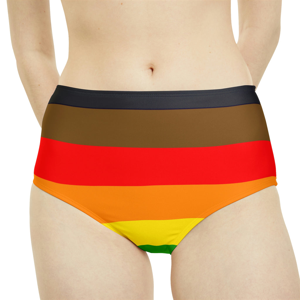 Philadelphia Pride Flag High-Waist Hipster Bikini Bottom Printify