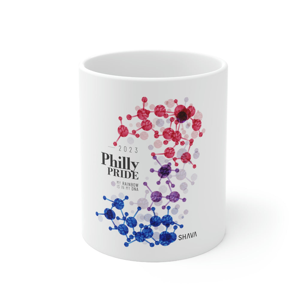 Bisexual Philly Pride Ceramic Mug - Rainbow Is In My DNA SHAVA CO