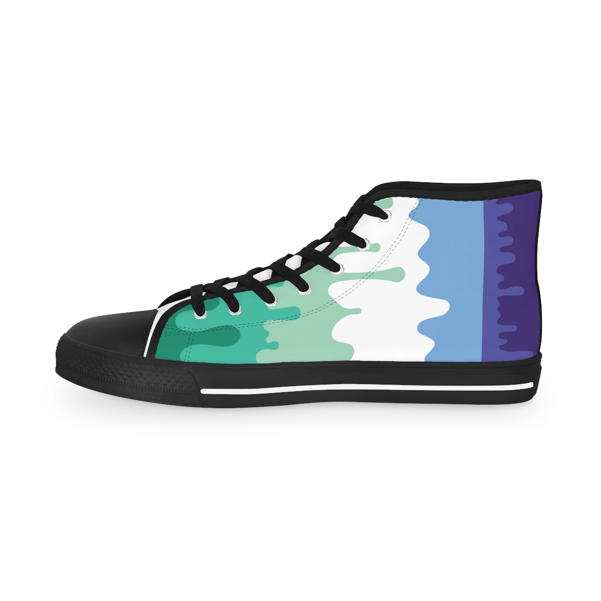 Gay Drip Rainbow Flag LGBTQ High Top Sneakers Unisex Size Printify