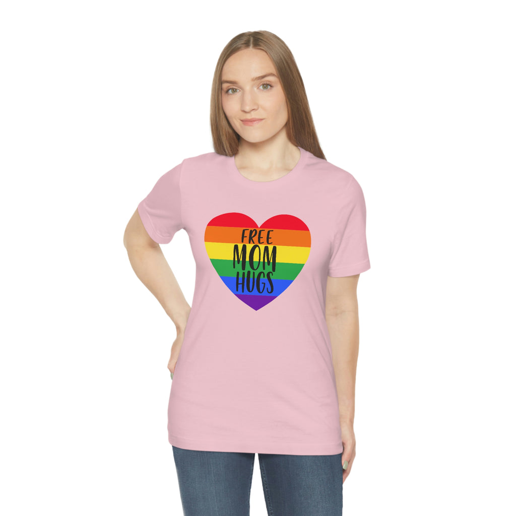 Rainbow Pride Flag Mother's Day Unisex Short Sleeve Tee - Free Mom Hugs SHAVA CO