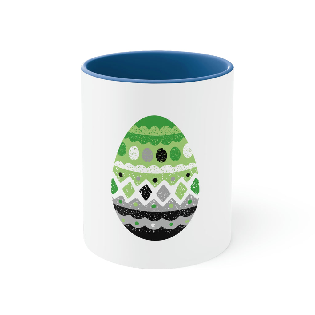 Aromantic Flag Accent Coffee Mug Easter Festival - Easter Egg SHAVA