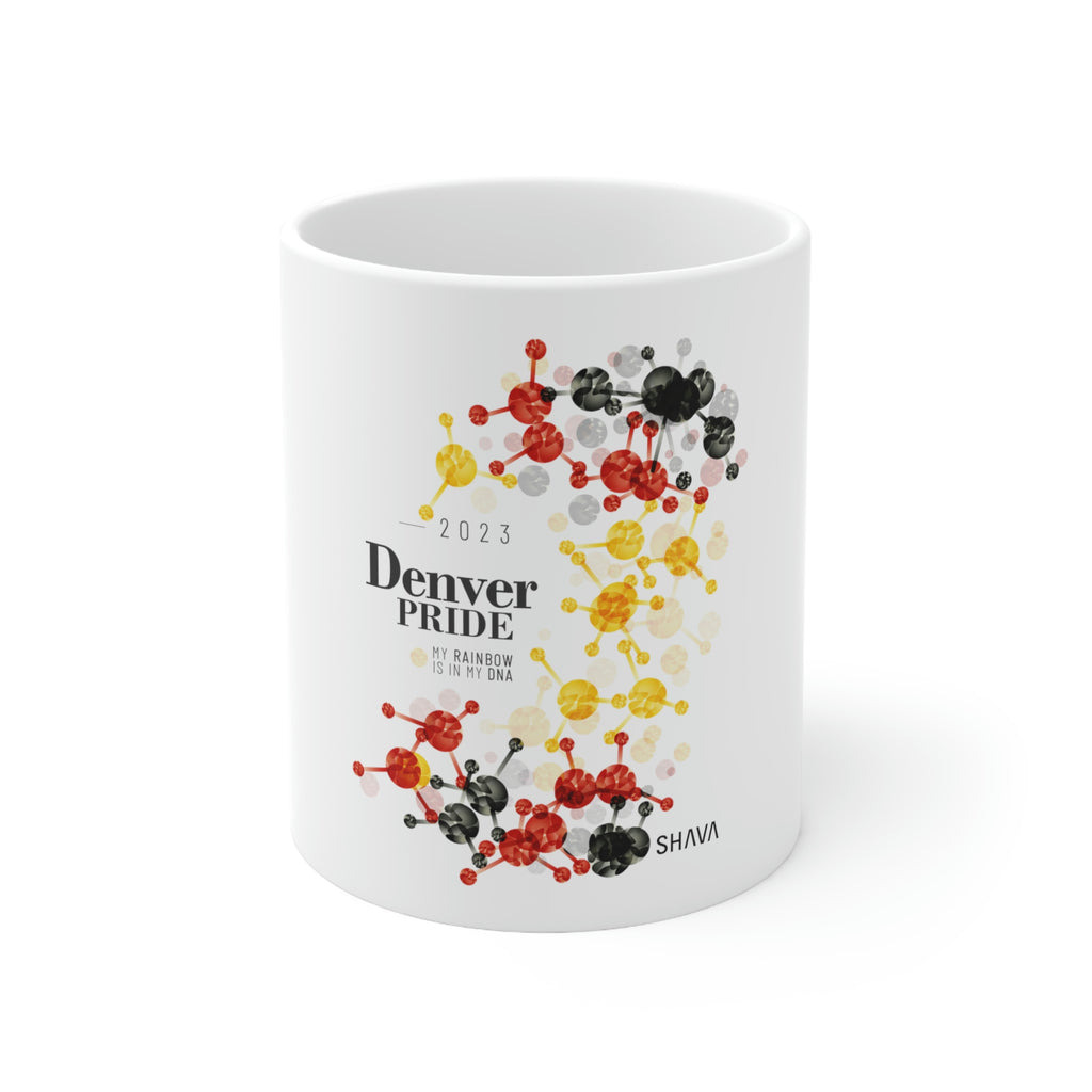 Rubber Flag Ceramic Mug Denver Pride - Rainbow Is In My DNA SHAVA CO