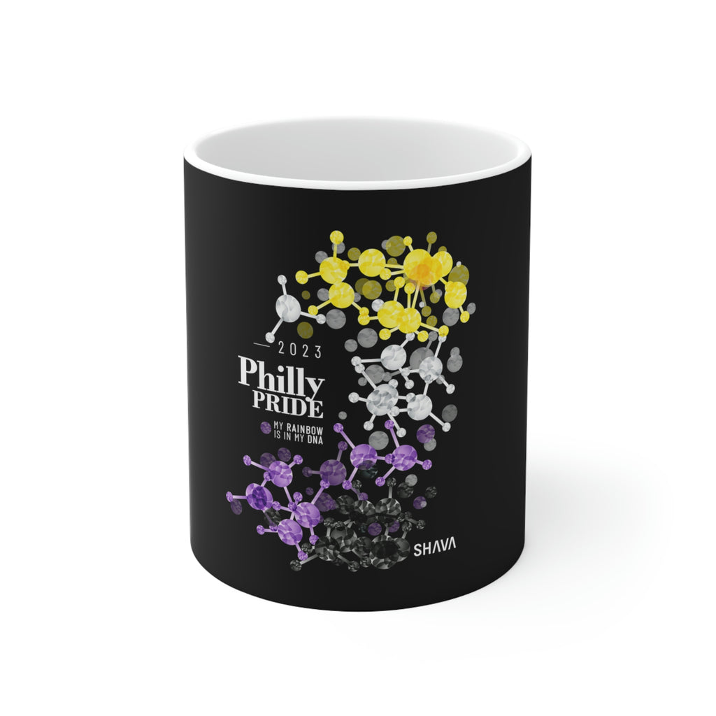 Non Binary Philly Pride Ceramic Mug - Rainbow Is In My DNA SHAVA CO