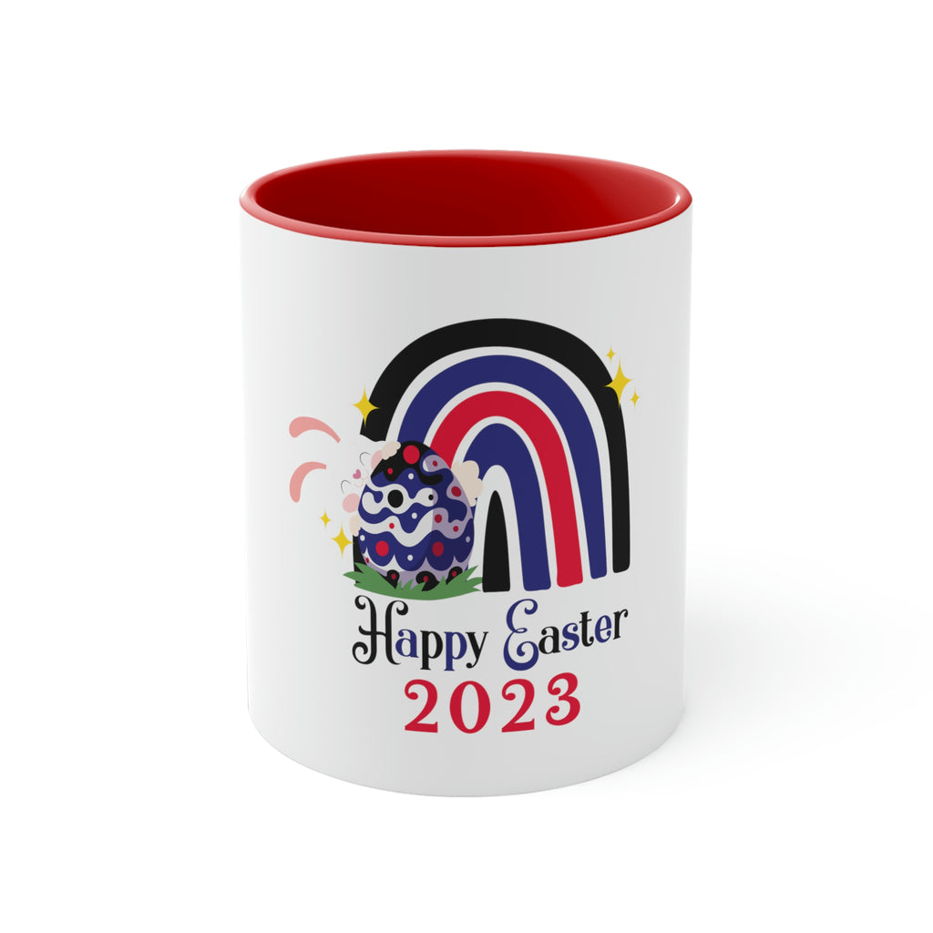 Polyamory Flag Accent Coffee Mug Easter Festival - Happy Easter 2023 SHAVA