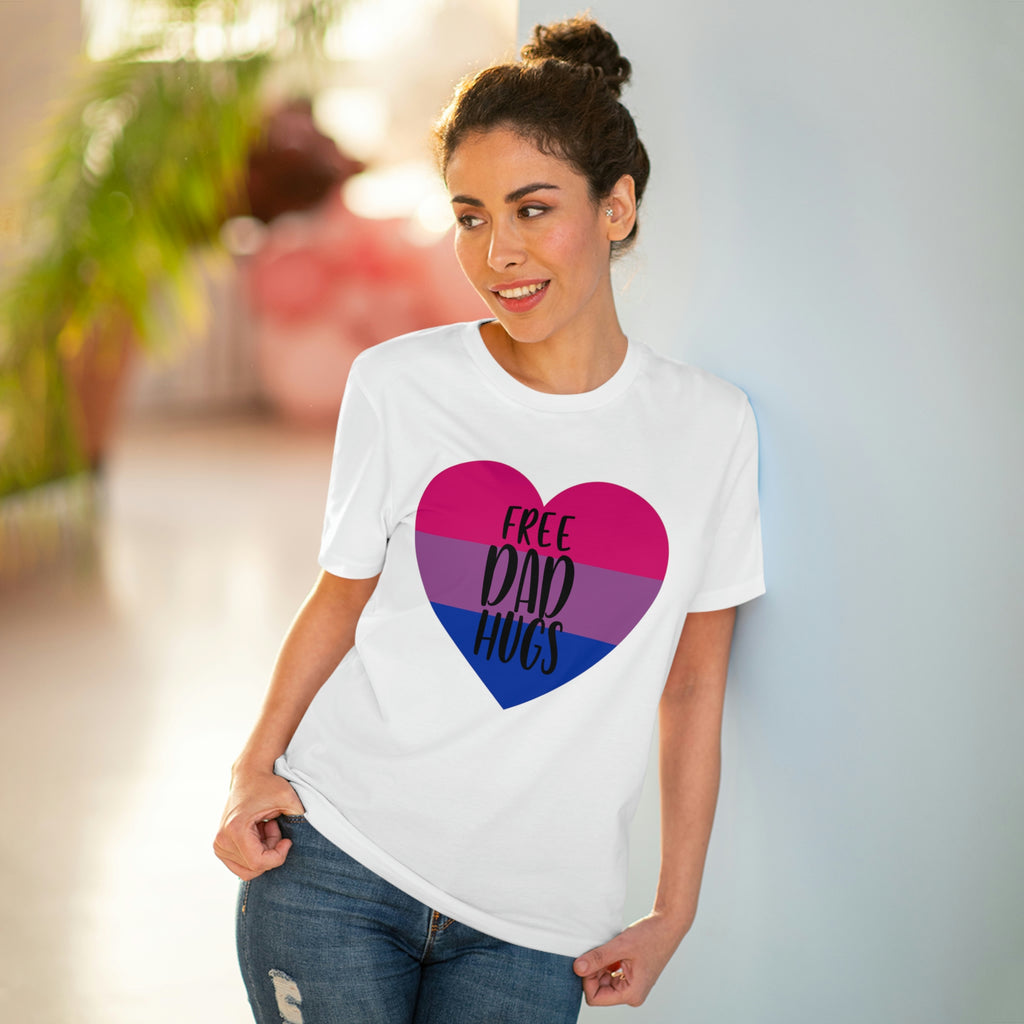 Bisexual Pride Flag T-shirt Unisex Size - Free Dad Hugs Printify