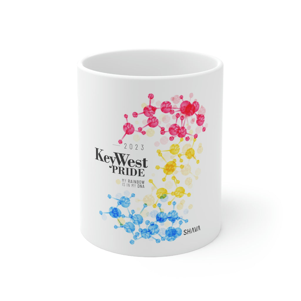 Pansexual Flag Ceramic Mug Key West Pride - Rainbow Is In My DNA SHAVA CO