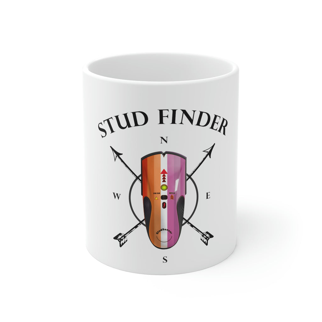 11oz White Mug - Stud Finder Printify