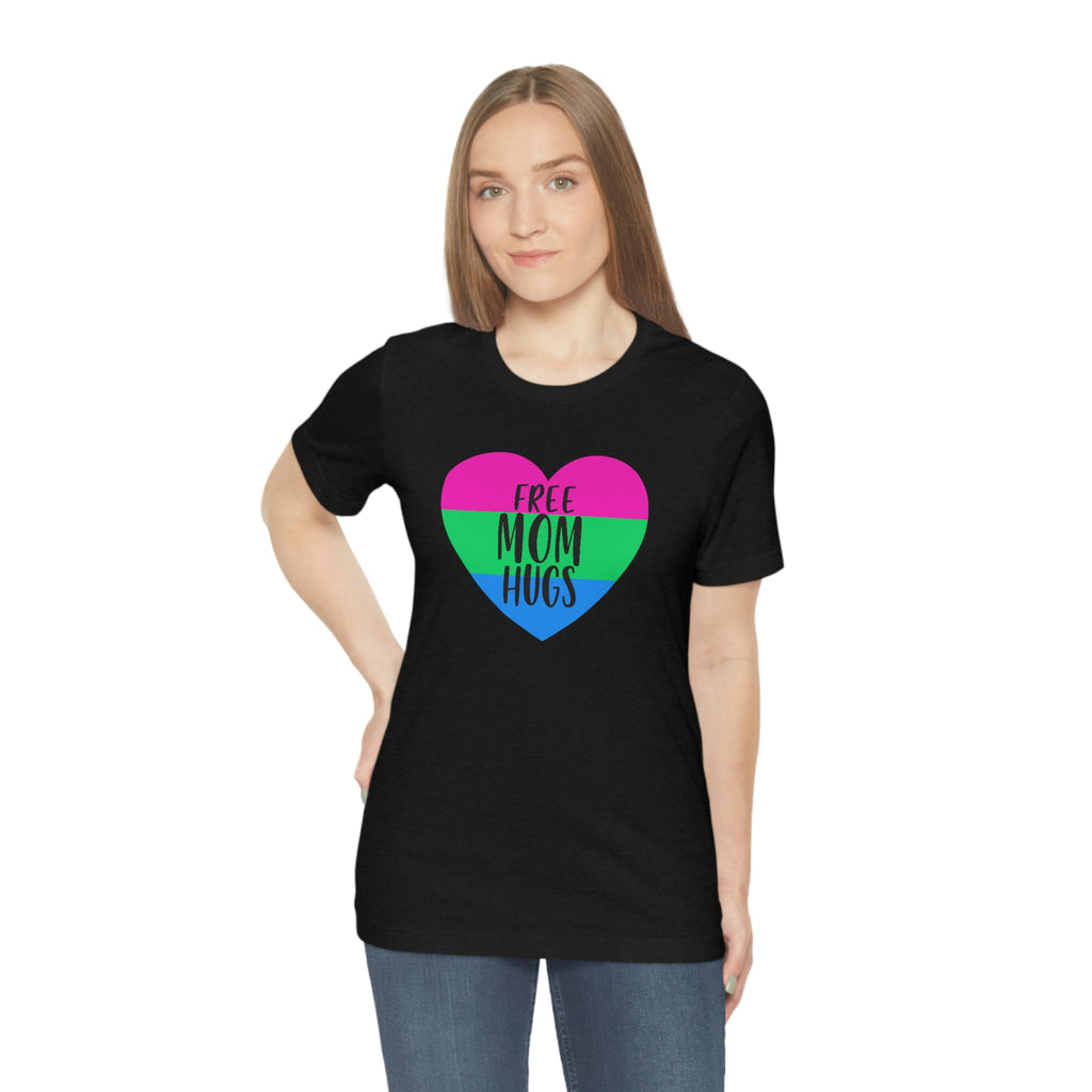 Polysexual Pride Flag Mother's Day Unisex Short Sleeve Tee - Free Mom Hugs SHAVA CO