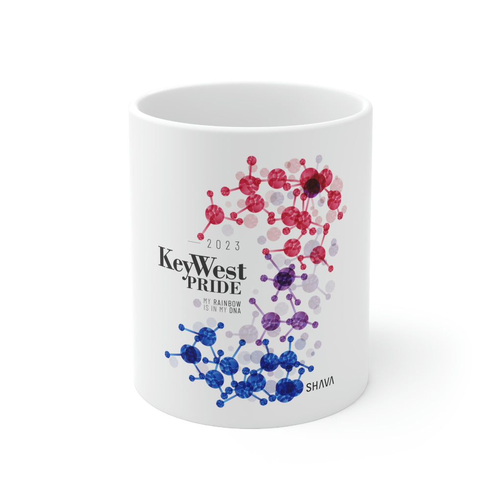 Bisexual Flag Ceramic Mug Key West Pride - Rainbow Is In My DNA SHAVA CO