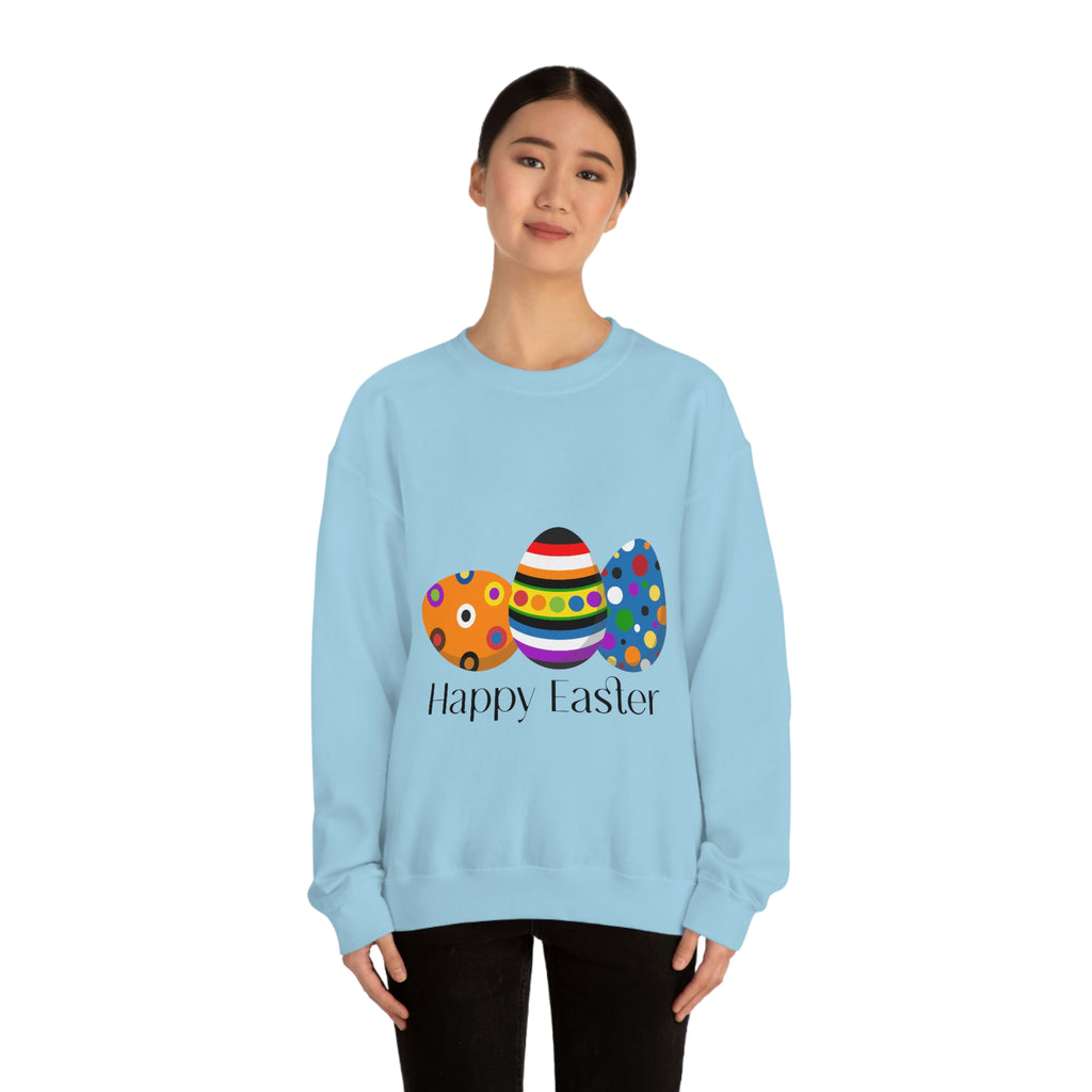Straight Ally Flag Heavy Blend Crewneck Sweatshirt Easter Festival Unisex Size - Happy Easter SHAVA