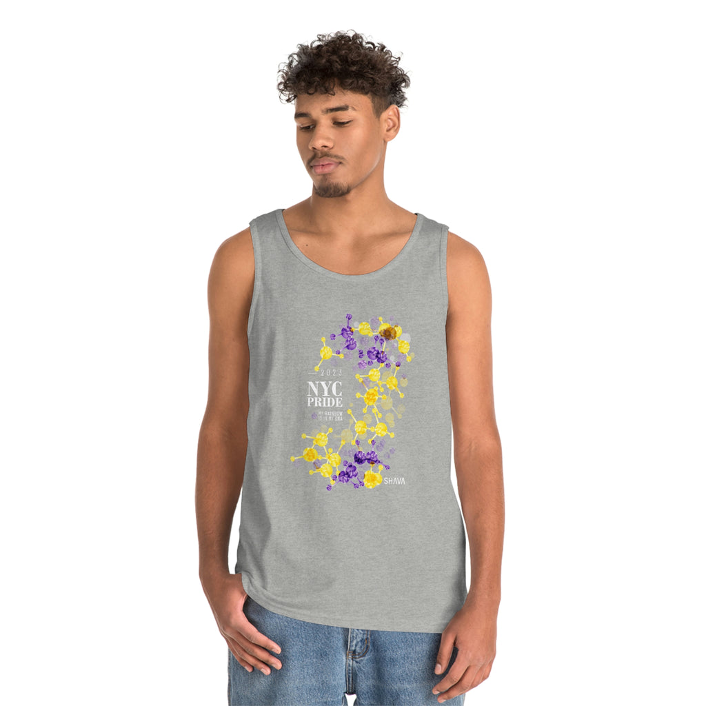 Intersex Flag NYC Pride Heavy Cotton Tank Top Unisex Size - My Rainbow Is In My DNA SHAVA