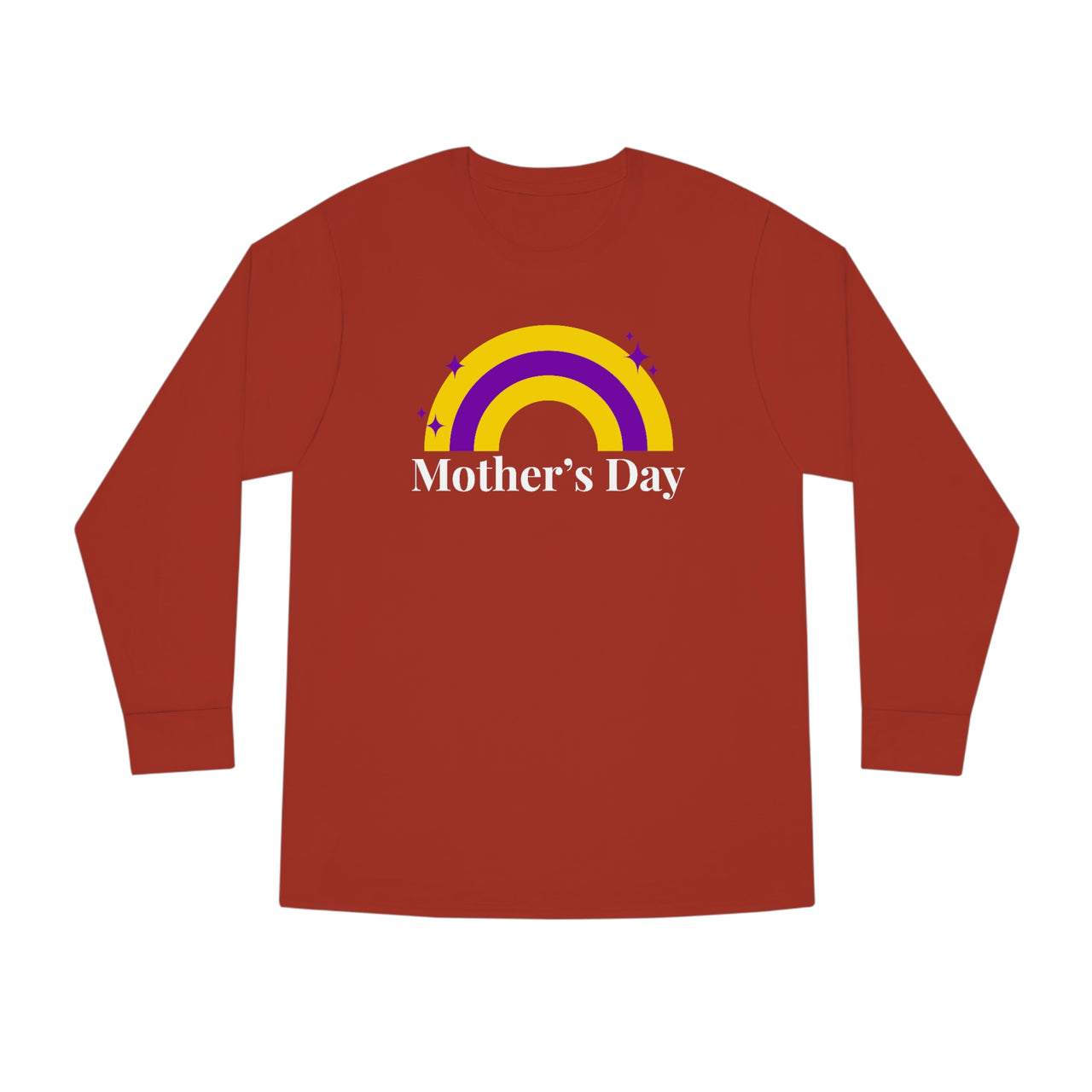 Intersex Flag Long Sleeve Crewneck Tee - Mothers Day Printify