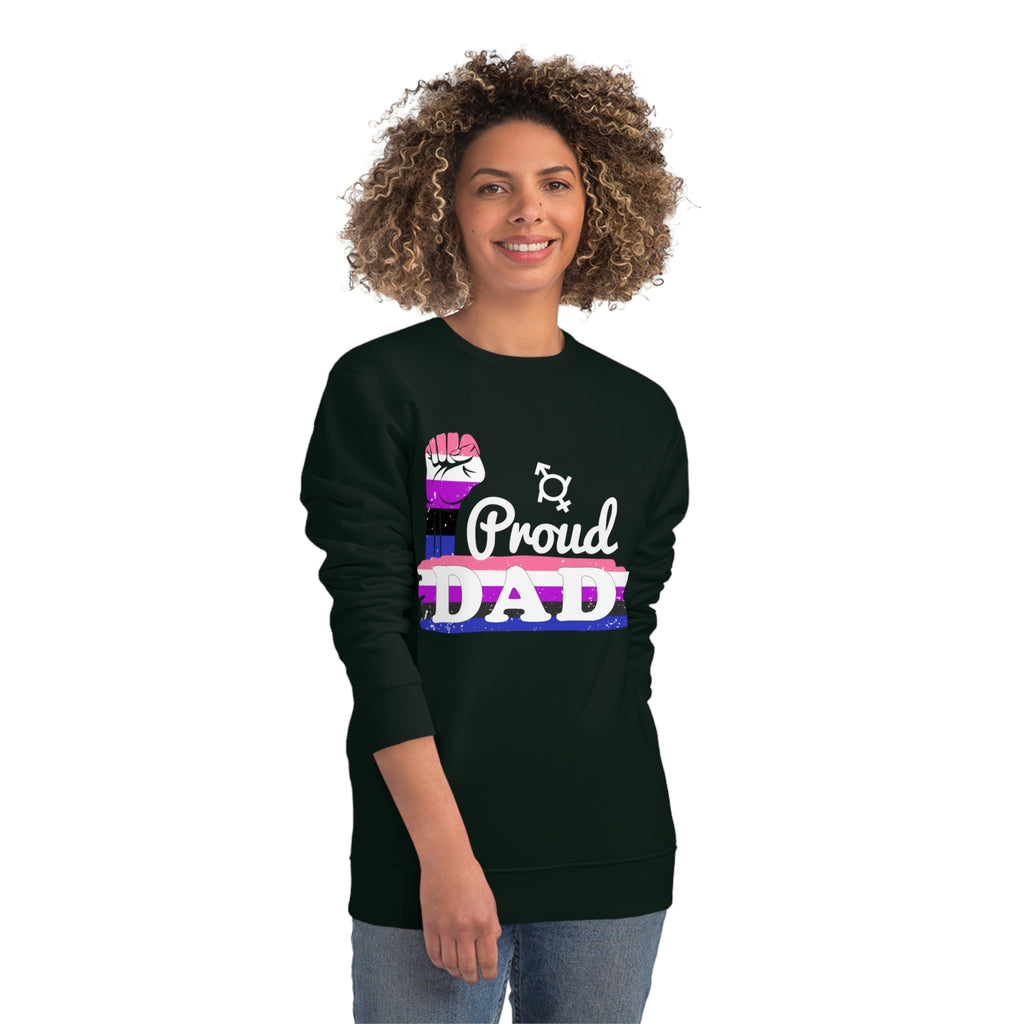 Genderfluid Pride Flag Sweatshirt Unisex Size - Proud Dad Printify