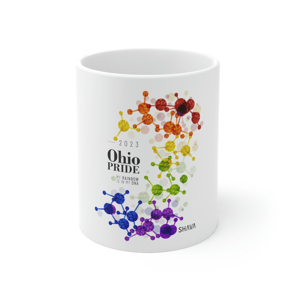 Rainbow Ceramic Mug Ohio Pride - My Rainbow Is In My DNA SHAVA CO