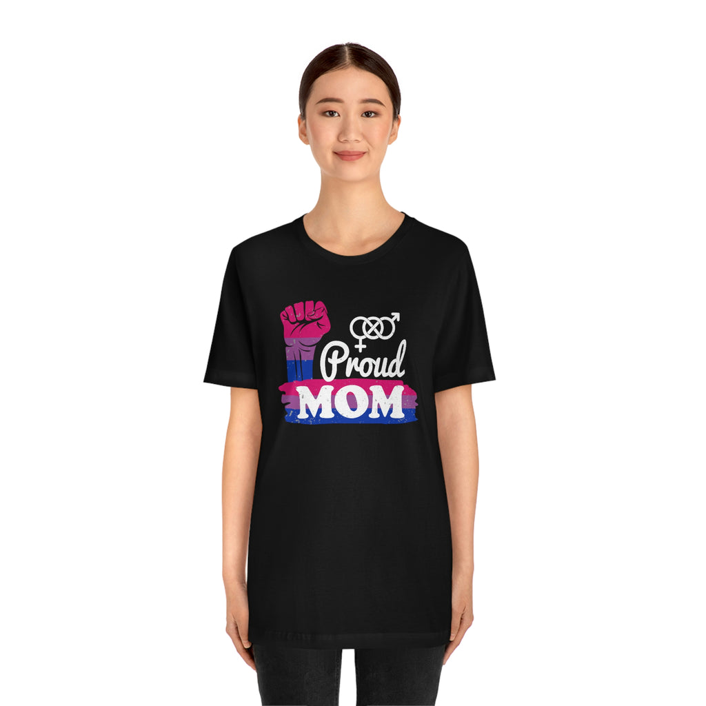 Bisexual Pride Flag Mother's Day Unisex Short Sleeve Tee - Proud Mom SHAVA CO