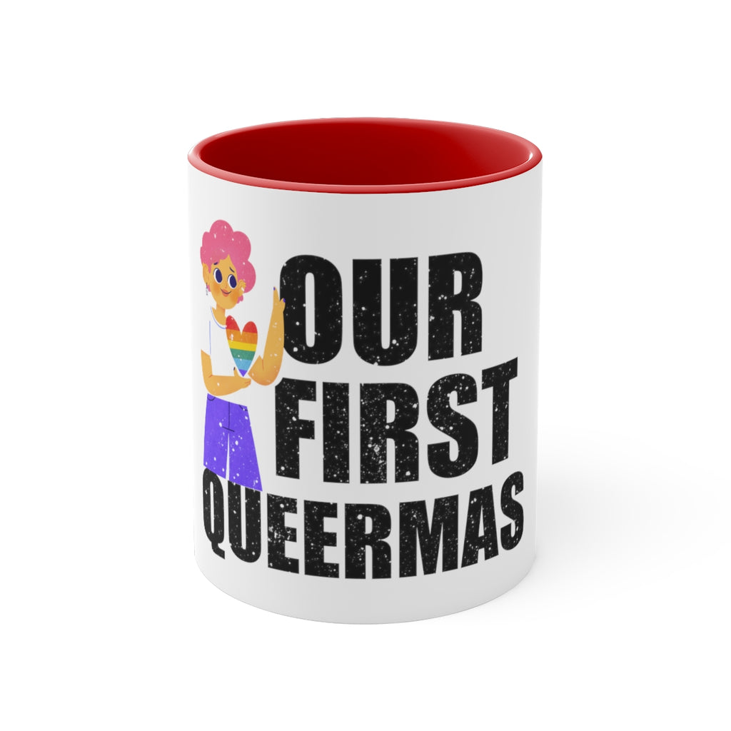 Christmas LGBTQ Two Tone Custom Accent Coffee Mug Printify