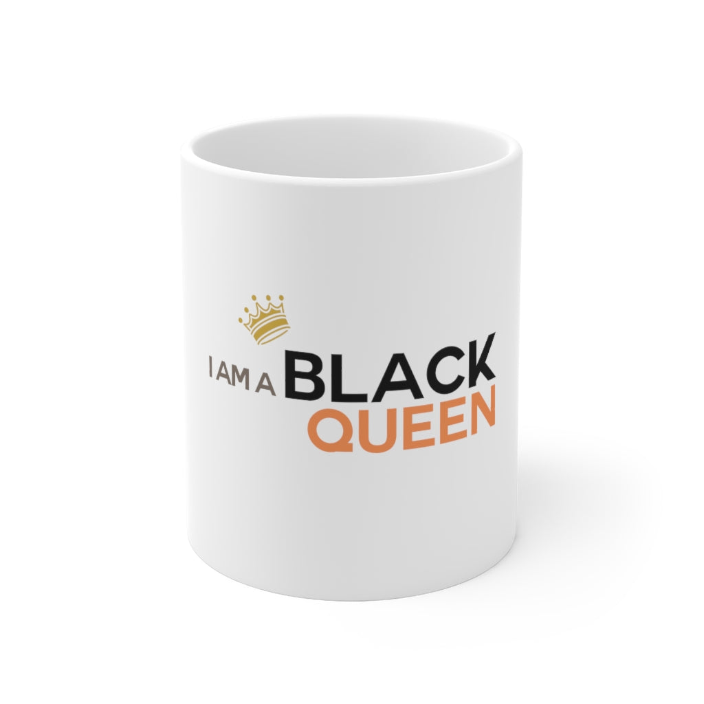 Affirmation Feminist pro choice 11oz White Mug -  I am Black Queen Printify