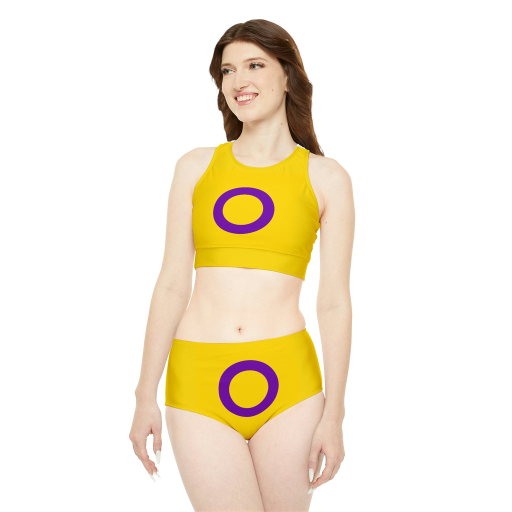 Intersex Pride Flag Sporty Bikini Set SHAVA CO