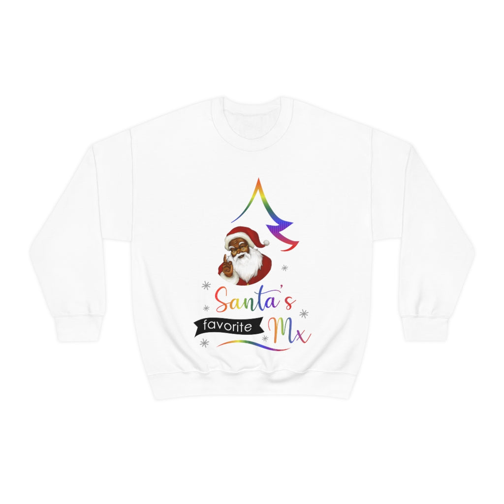 Unisex Christmas LGBTQ Heavy Blend Crewneck Sweatshirt - Santa’s Favorite Mx Printify