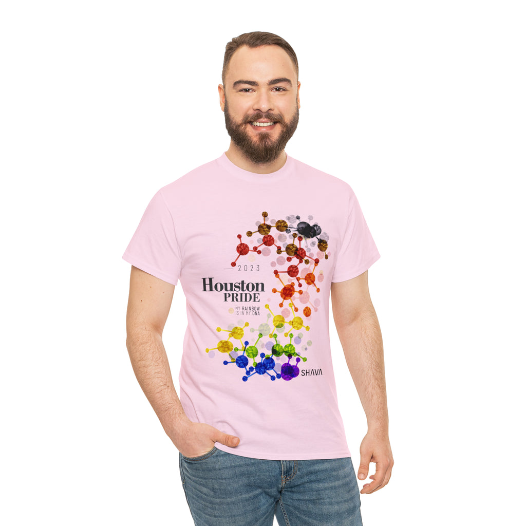 SHAVA CO Philadelphia Flag 2023 Pride, Houston  Unisex Heavy Cotton Tee - My Rainbow Is In My DNA Printify