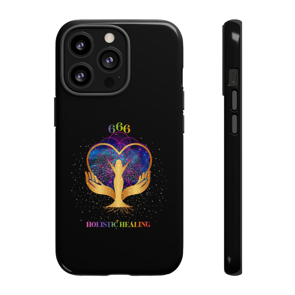 Yoga Spiritual Meditation Phone Cases – Reflection 666 Angel Number Printify